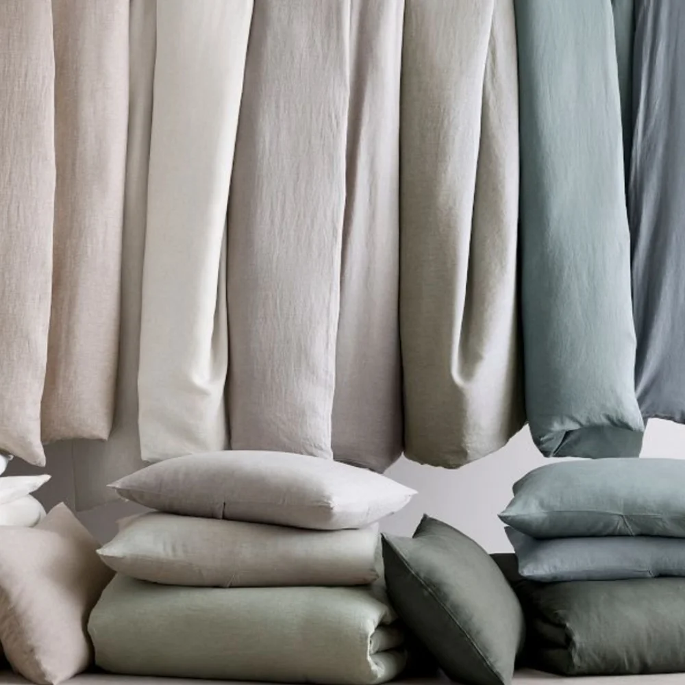 ❤️BUY 2 GET 1 FREE West Elm European Flax Linen Duvet Cover, King/Cal.King